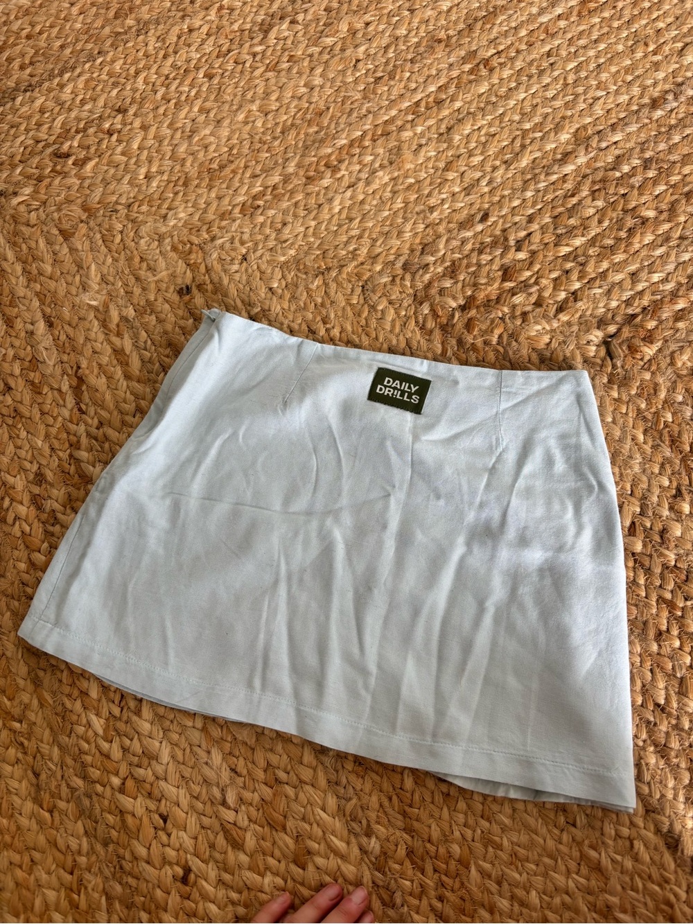 Daily Drills Pale Blue Mini Skirt